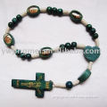 Wooden religious cord saint image Rosary Bracelet